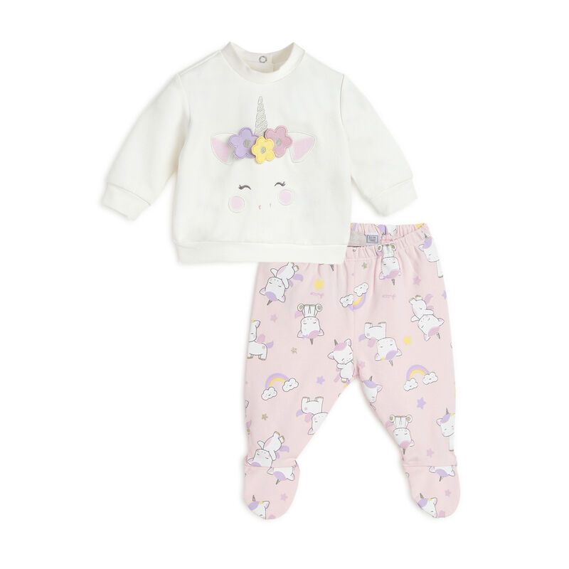 Girls Silver Embellished Smock with Legging image number null